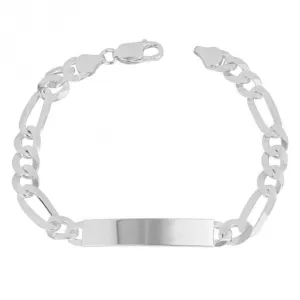 Bracelet d'identification rectangulaire Large Curb 21cm B5398 Beginnings Jewellery