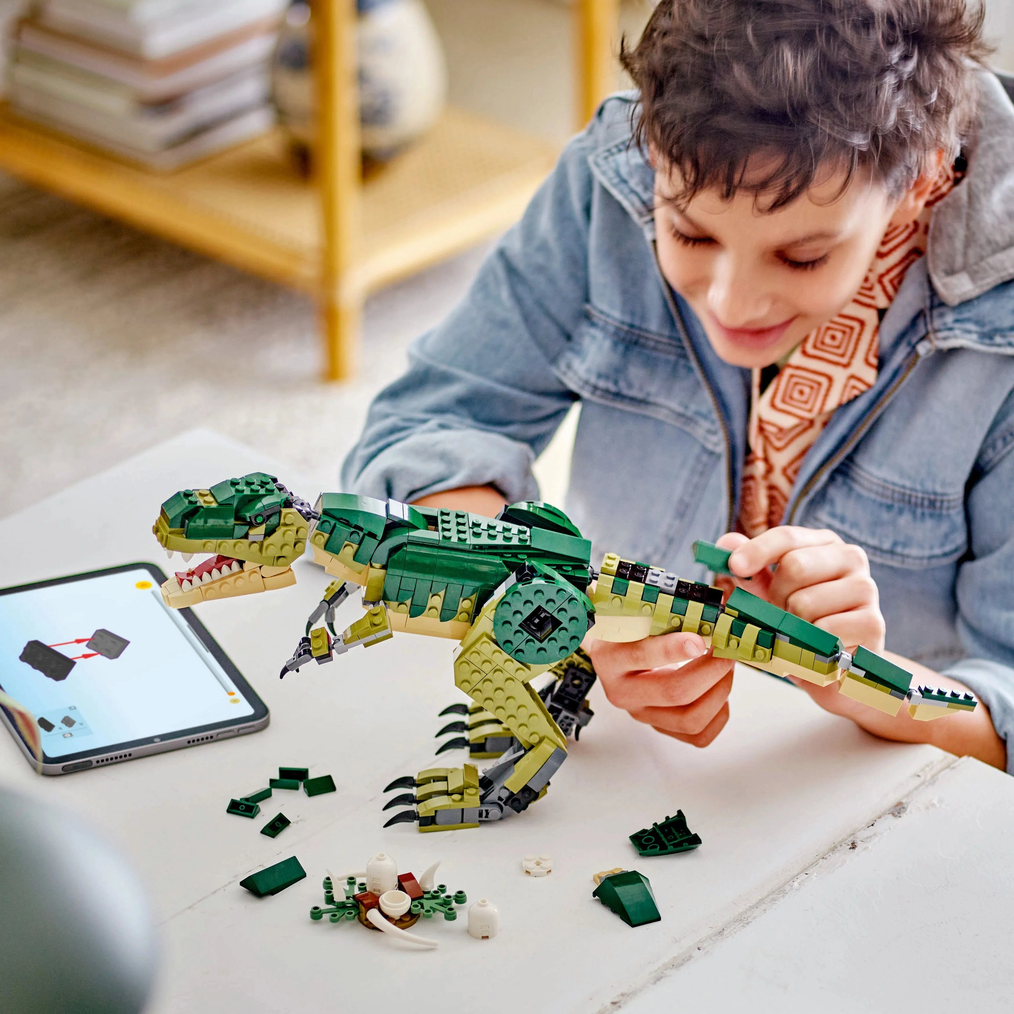 LEGO Creator 3in1 T. rex Dinosaur Toy for Kids to Rebuild into a Triceratops or Pterodactyl 31151