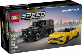 LEGO Speed Champions Mercedes-AMG G 63 & Mercedes-AMG SL 63 Car Toys, 2 Buildable Models for Vehicle Fans 76924