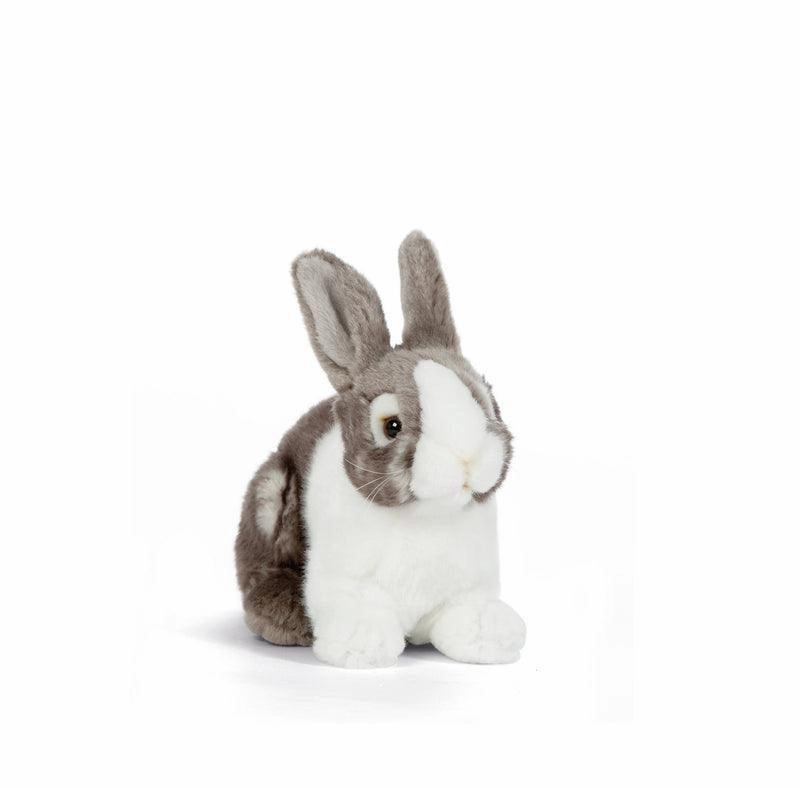 Living Nature 20cm Pet Rabbit Grey Soft Toy