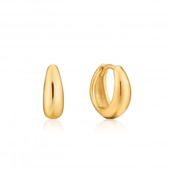 Luxe Minimalisme Boucles d'Oreilles Huggie Or Brillant E024-03G Ania Haie Jewellery