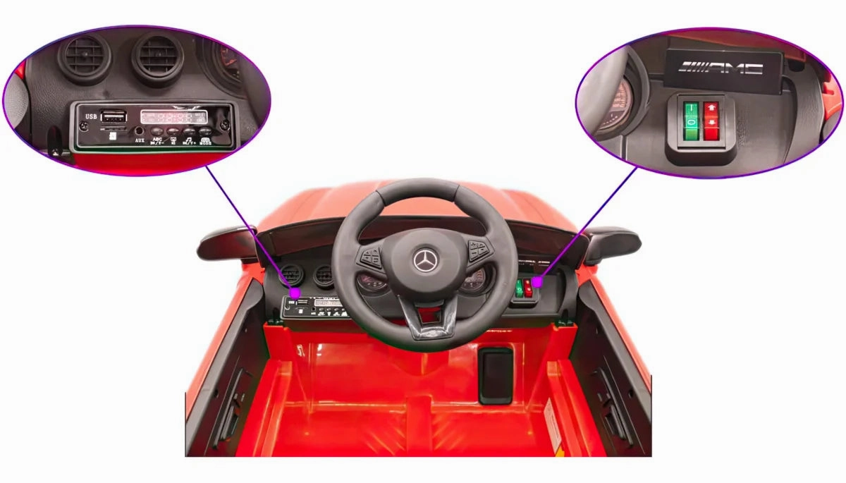 Mercedes-Benz AMG GTR 6V Battery Ride-on Car - Red