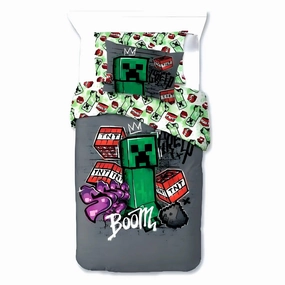 Minecraft Microfibre Duvet Cover Bed 90cm