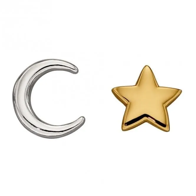 Boucles d'oreilles étincelantes Lune et Étoile E6008 Beginnings Jewellery