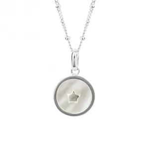 Pendentif Étoile en Nacre sur Chaîne à Boules N4527W Bijoux Beginnings
