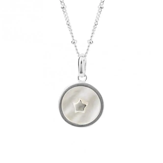 Pendentif Étoile en Nacre sur Chaîne à Boules N4527W Bijoux Beginnings