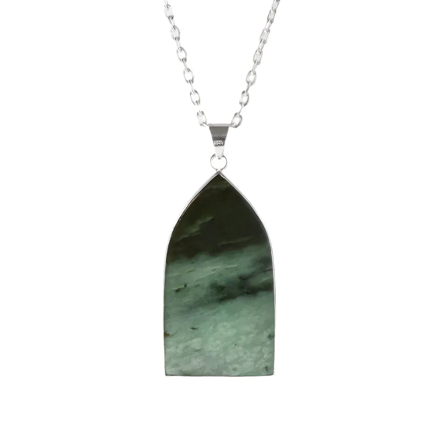 Nick Von K Bijoux Nick Von K - Pendentif Gothique en Argent Sterling avec Pounamu