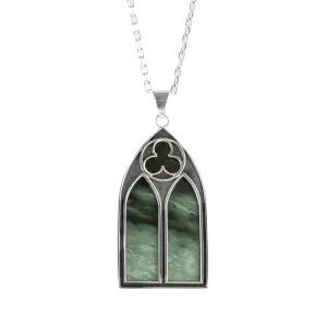Nick Von K Bijoux Nick Von K - Pendentif Gothique en Argent Sterling avec Pounamu