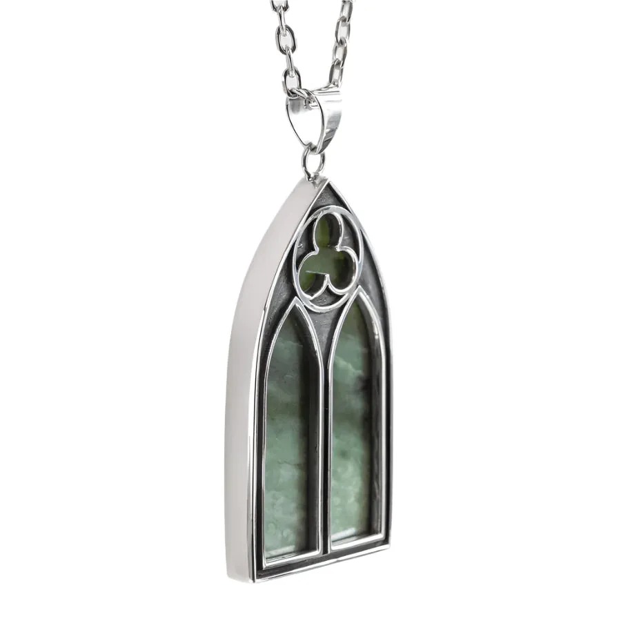 Nick Von K Bijoux Nick Von K - Pendentif Gothique en Argent Sterling avec Pounamu