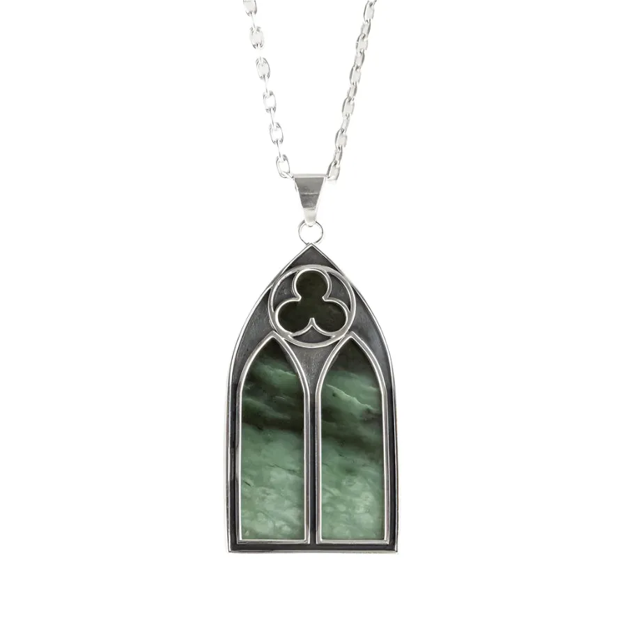 Nick Von K Bijoux Nick Von K - Pendentif Gothique en Argent Sterling avec Pounamu