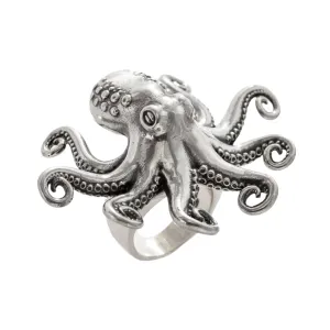 Nick Von K Bijoux Nick Von K - Bague Pieuvre Kraken en argent sterling