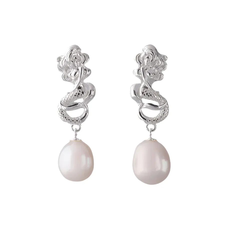 Nick Von K Bijoux Nick Von K - Boucles d'oreilles goutte perle sirène