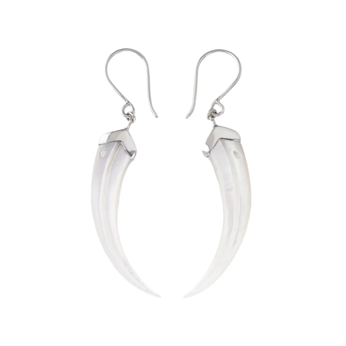 Nick Von K Bijoux Nick Von K - Boucles d'oreilles en bec de Huia en nacre