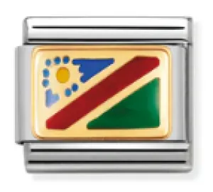 Pendentif Drapeau de Nomination Afrique - Charm en Or Namibie