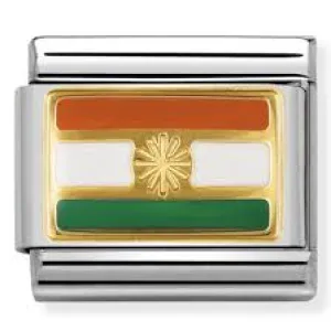Pendentif Drapeau Asie - Charme en Or Indien