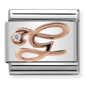Charme Lettre G Initiale Nominatif Bijoux Or Rose