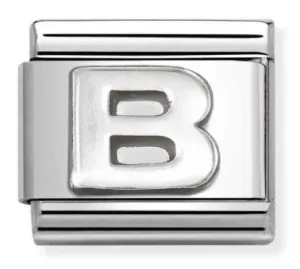 Initiales de nomination Bijoux Lettre B en argent Charm