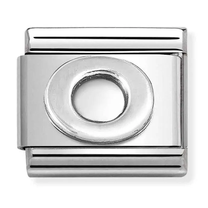 Charme Lettre O en Argent pour Bijoux Initiales de Nomination