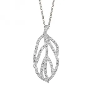 Pendentif Feuille Organique avec Zirconia P5232C Bijoux Beginnings