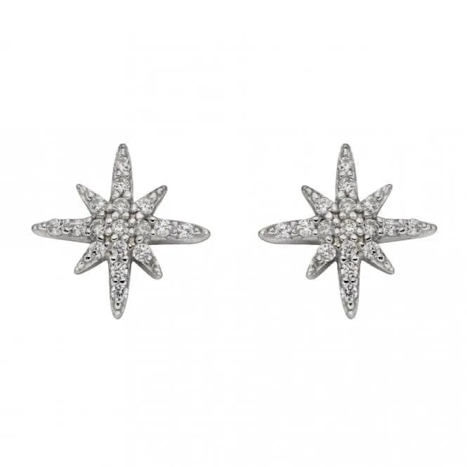 Boucles d'oreilles à clous Étoile en zircone pavé E5987C Beginnings Jewellery