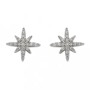 Boucles d'oreilles à clous Étoile en zircone pavé E5987C Beginnings Jewellery