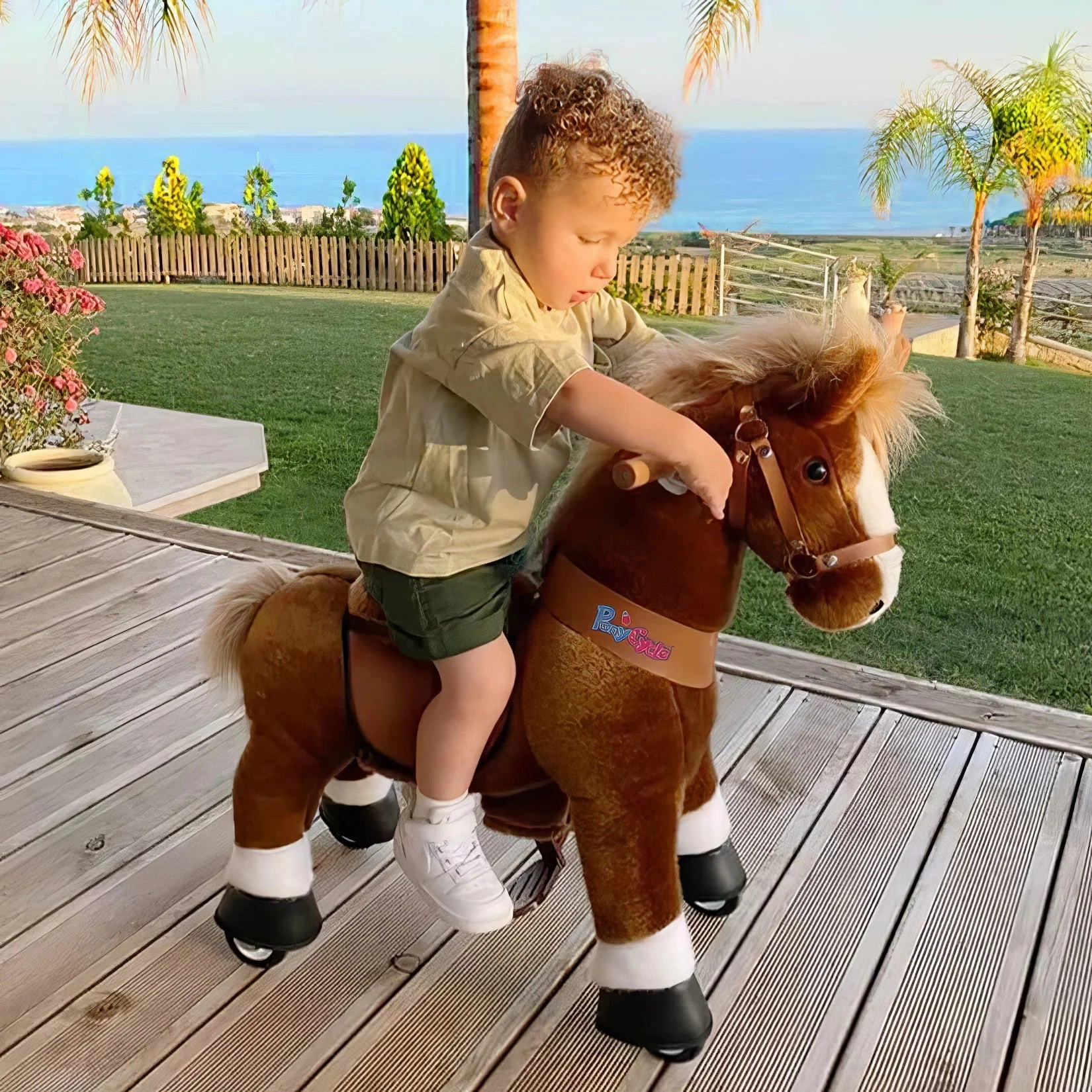 PonyCycle Mechanically Walking Ride-On - Brown Horse - Age 3-5 Years
