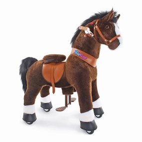 PonyCycle Mechanically Walking Ride-On Horse, Chocolate - Ages 4-8