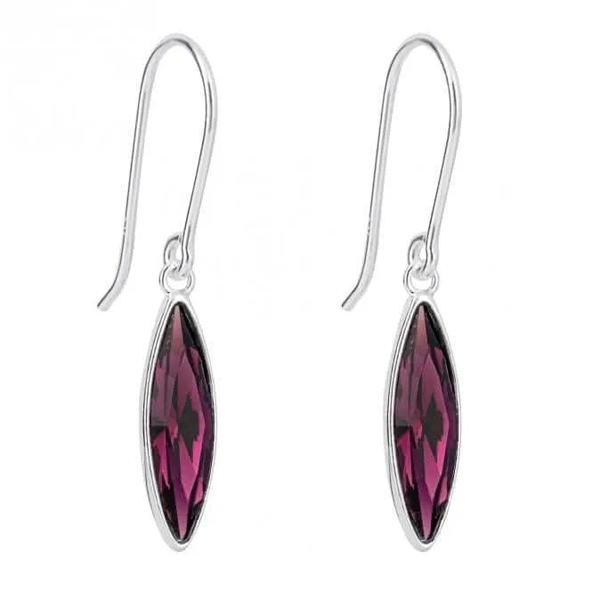 Boucles d'oreilles Preciosa Slim Navette en argent E6281M Bijoux Beginnings