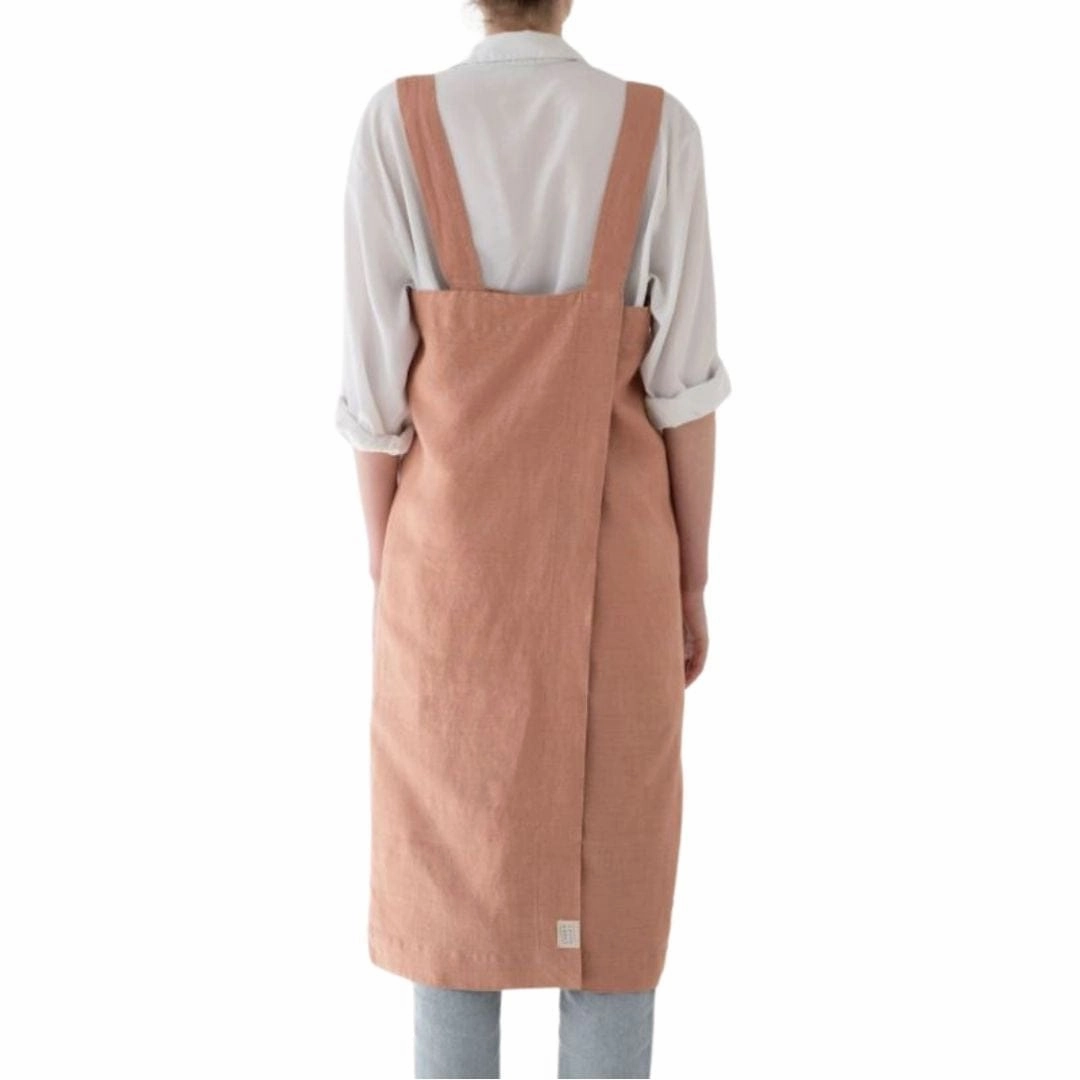 Rose Linen Pinafore Apron (Child and Adult Sizes)