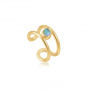 Bracelet d'oreille en or nacré brillant et nacre marbrée E027-02G Ania Haie Jewellery
