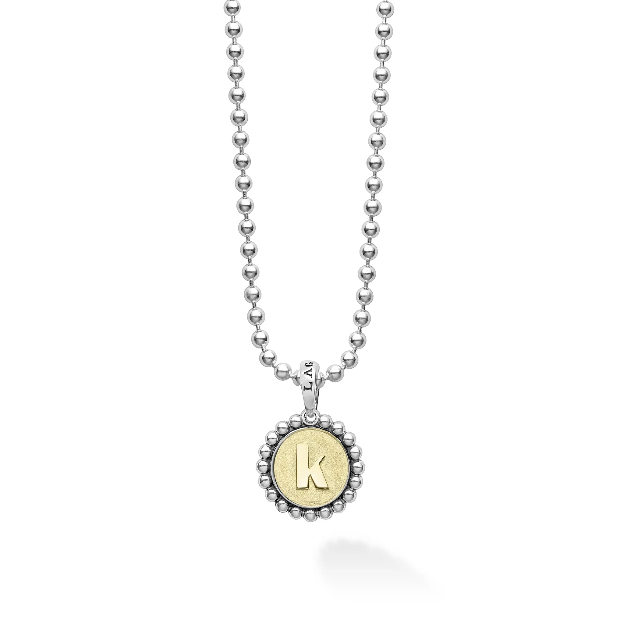 Collier Signature Caviar avec Charme Initiale K en Bijou Caviar
