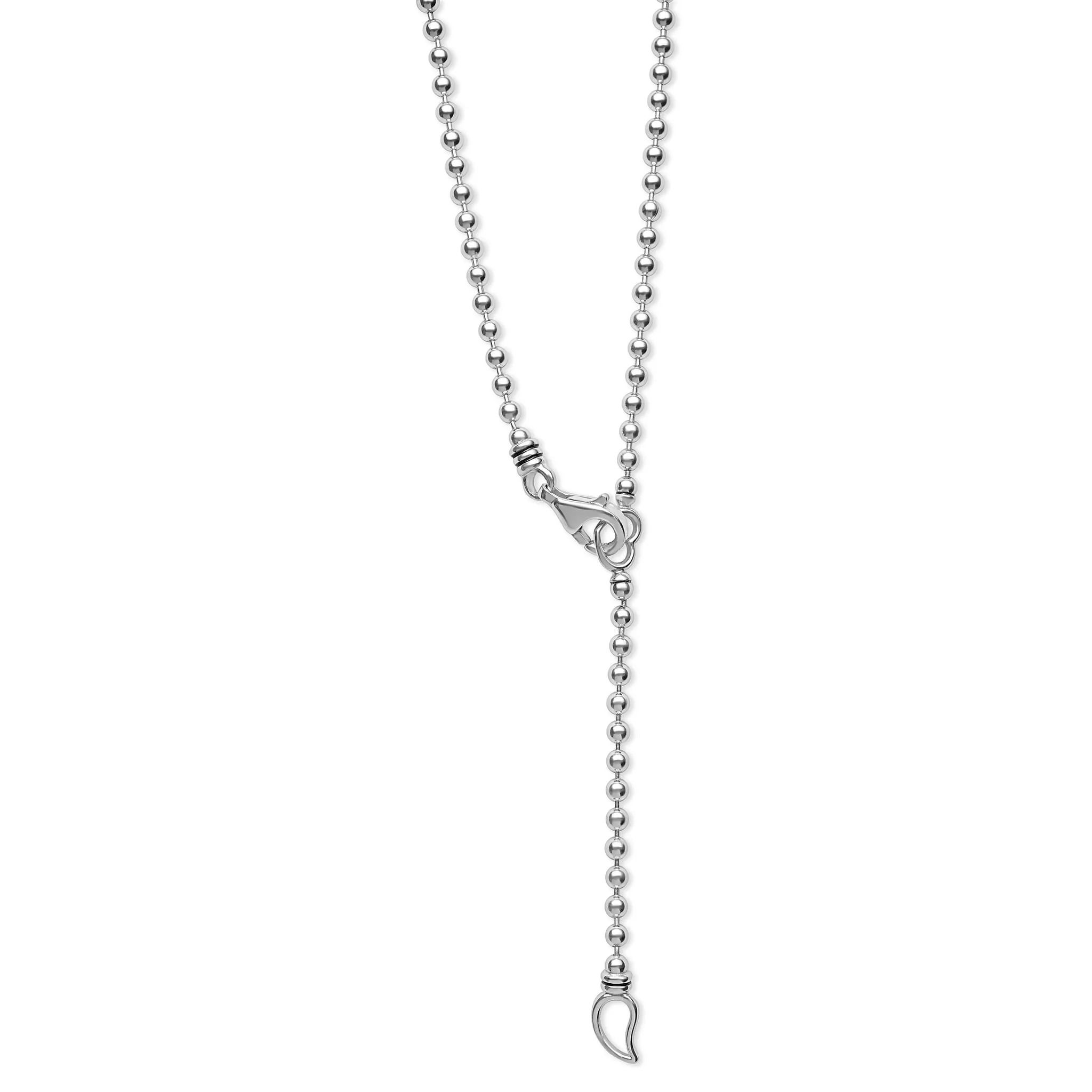 Collier Signature Caviar avec Charme Initiale K en Diamant Octogonal