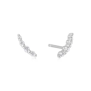 Boucles d'oreilles à clous avec pierres et perles en métal argenté E065-01H Ania Haie Jewellery