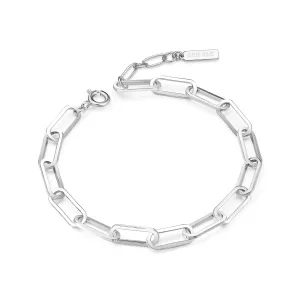 Bracelet chaîne épaisse en argent brossé B062-04H Ania Haie Jewellery