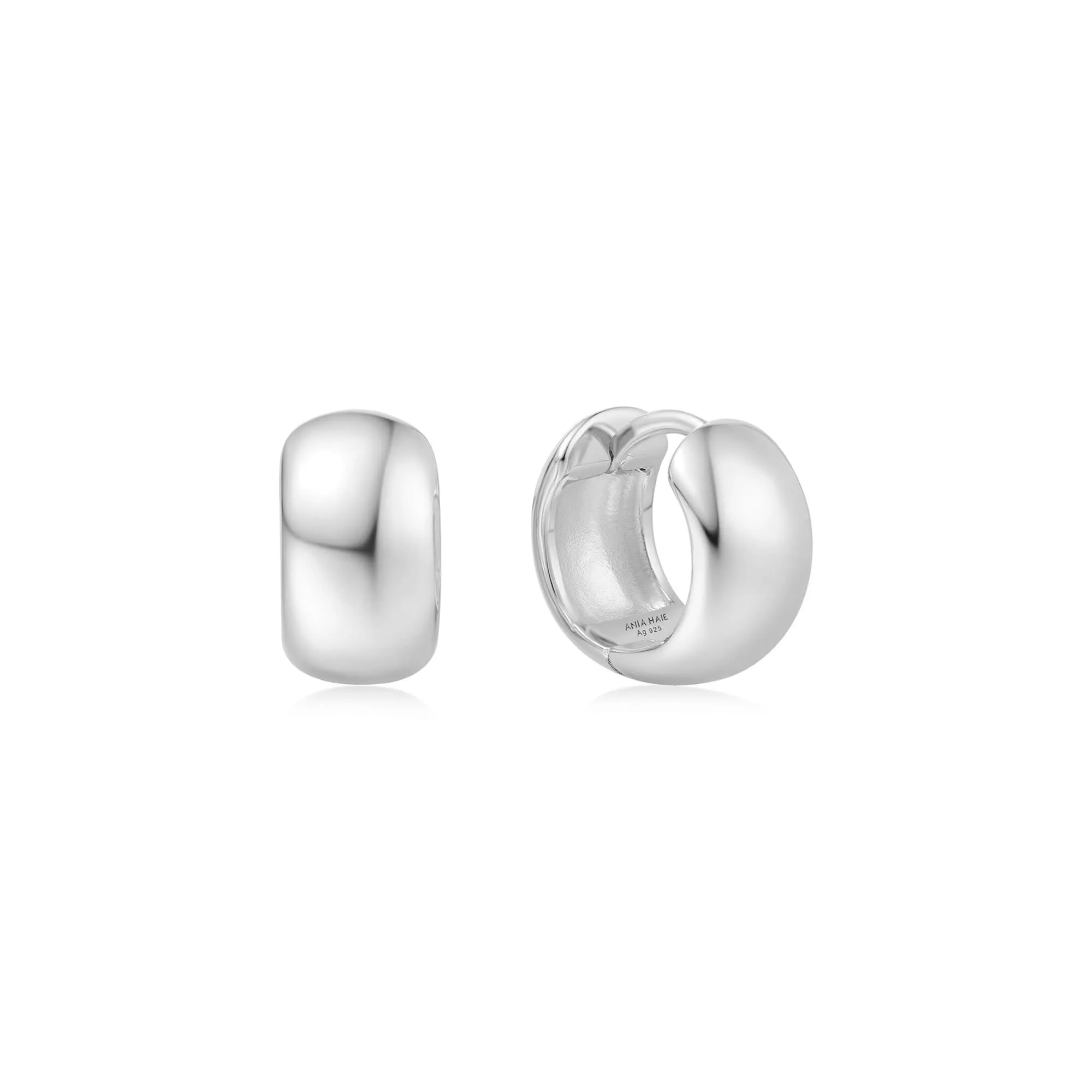Boucles d'oreilles Huggie petites et dodues en argent E064-04H Ania Haie Jewellery
