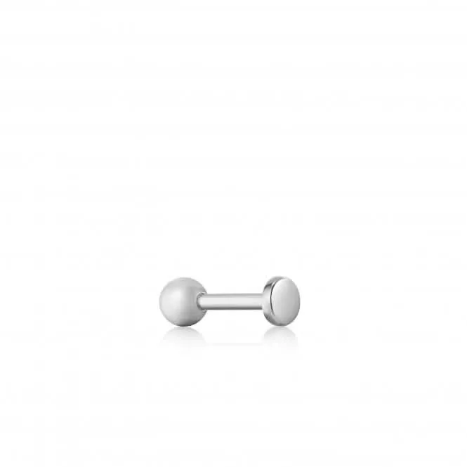 Boucle d'oreille à barrette à disque argenté E035-04H Ania Haie Jewellery