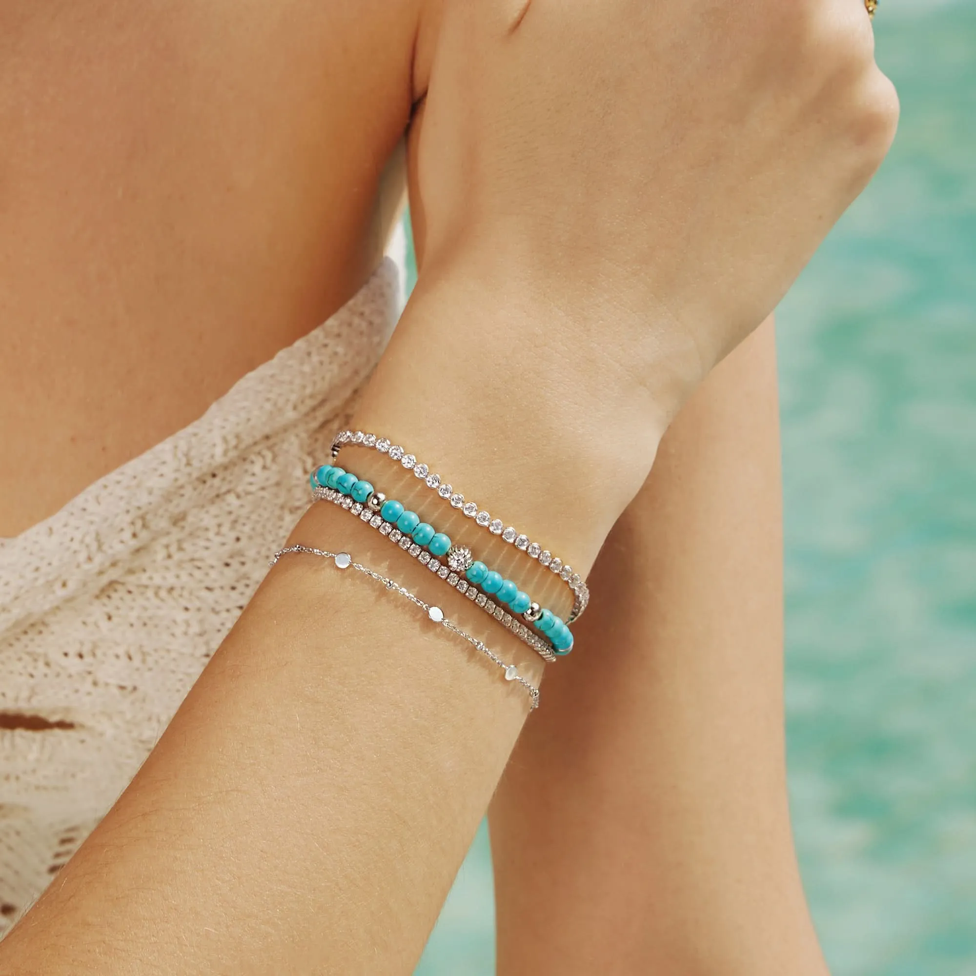 Bracelet Station Disque Argent B063-01H Ania Haie Bijoux