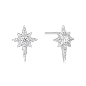 Boucles d'oreilles à clous Étoile à huit branches en argent E065-02H Ania Haie Jewellery