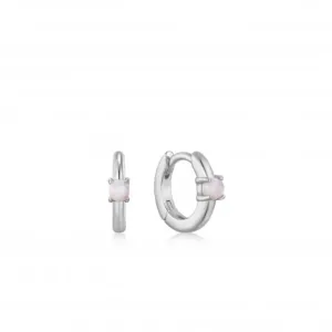 Boucles d'oreilles Huggie en Opale de Kyoto argentée Cabochon E035-15H Ania Haie Jewellery