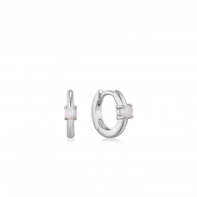 Boucles d'oreilles Huggie en Opale de Kyoto argentée Cabochon E035-15H Ania Haie Jewellery