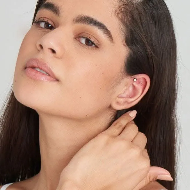 Boucle d'oreille à clou unique en opale de Kyoto argentée E034-01H Ania Haie Jewellery