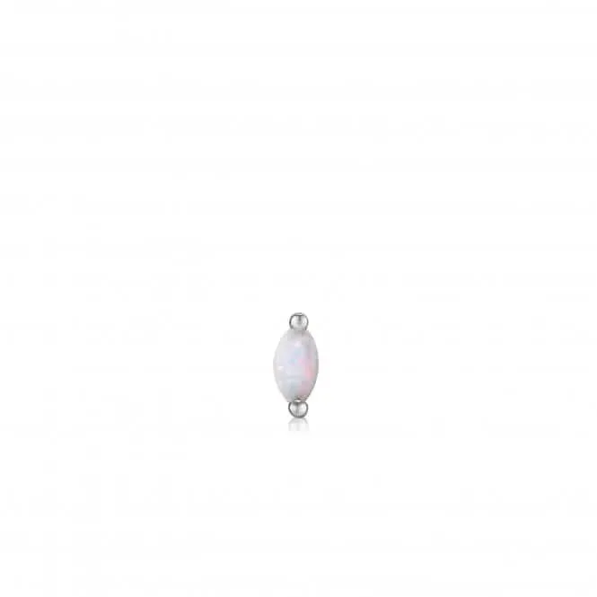 Boucle d'oreille simple Silver Kyoto Opal Marquise Barbell E035-12H par Ania Haie Jewellery