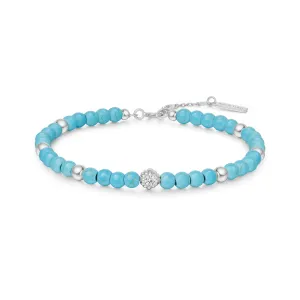 Bracelet en Turquoise Créée en Laboratoire Argenté B063-04H Ania Haie Jewellery