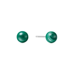 Boucles d'oreilles à clous Sphère Malachite Argent E063-02H Ania Haie Jewellery