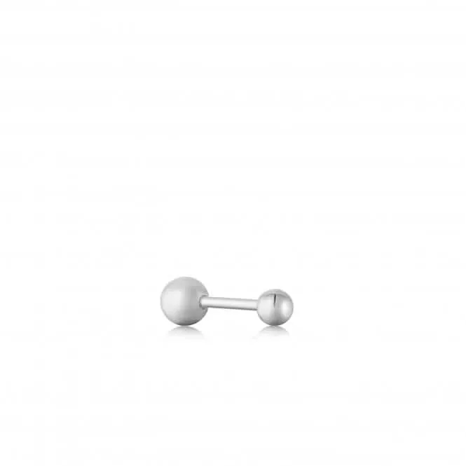 Boucle d'oreille simple Barbell Sphère Mini Argent E035-01H Ania Haie Jewellery