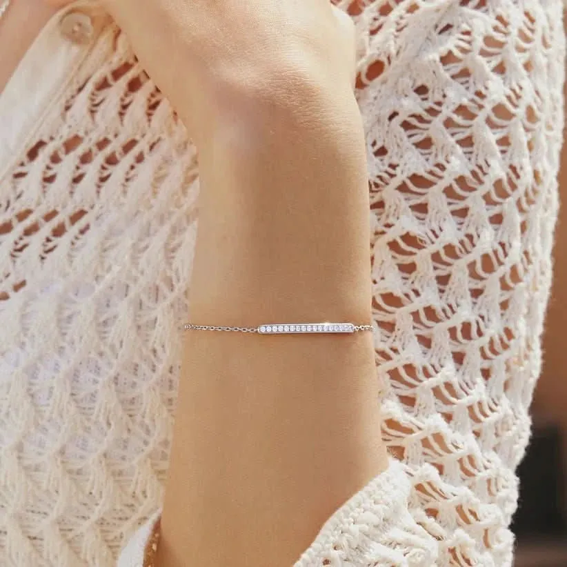 Bracelet Bar Pavé Argent B062-02H Ania Haie Jewellery