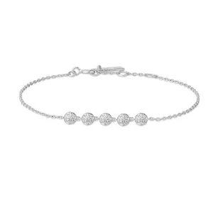 Bracelet à chaînette multi-perles pavé argenté B065-04H Ania Haie Jewellery
