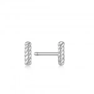Boucles d'oreilles à barrette en corde argentée E036-01H Ania Haie Jewellery