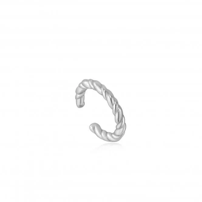 Créole d'oreille en corde argentée E036-06H Ania Haie Bijoux