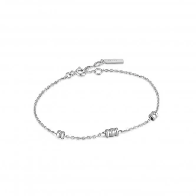 Bracelet Chaîne Torsadée Lisse Argent B038-01H Ania Haie Jewellery